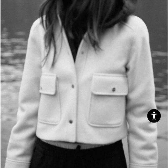 Zara cropped gray jacket - Picture 2 of 4